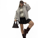 giubbino felpa con doppia zip fun